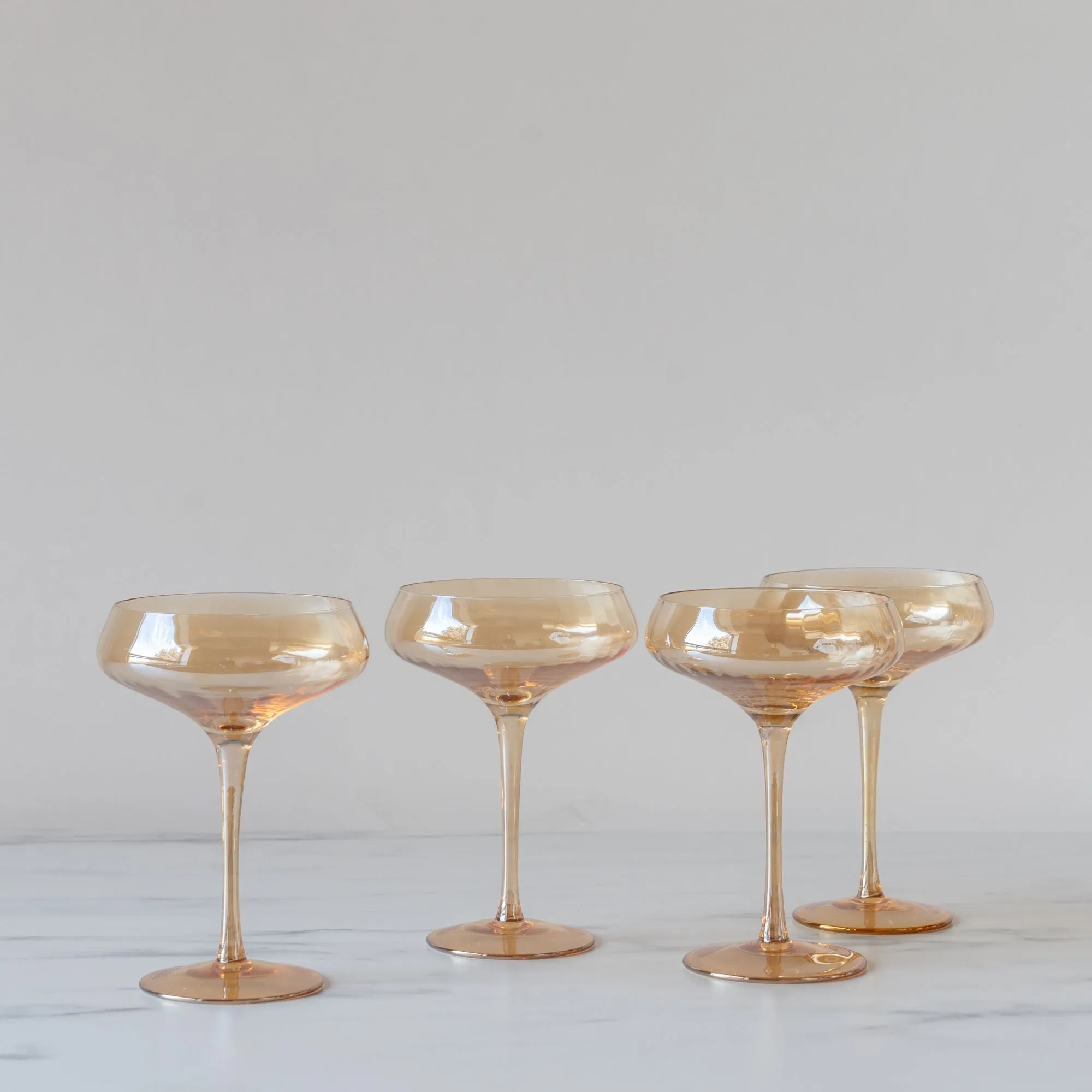 Amber Optic Coupe Glass