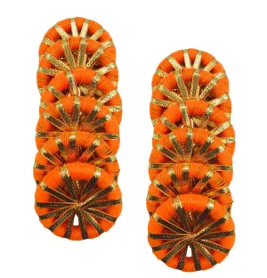 Arooman™ Handmade 2 Inch Chakri Gota Ring for Craft, Jari Chudi for Rangoli Kit | Decorations for Diwali Decorations, Art Work Festival Decorations Gift Color-Orange