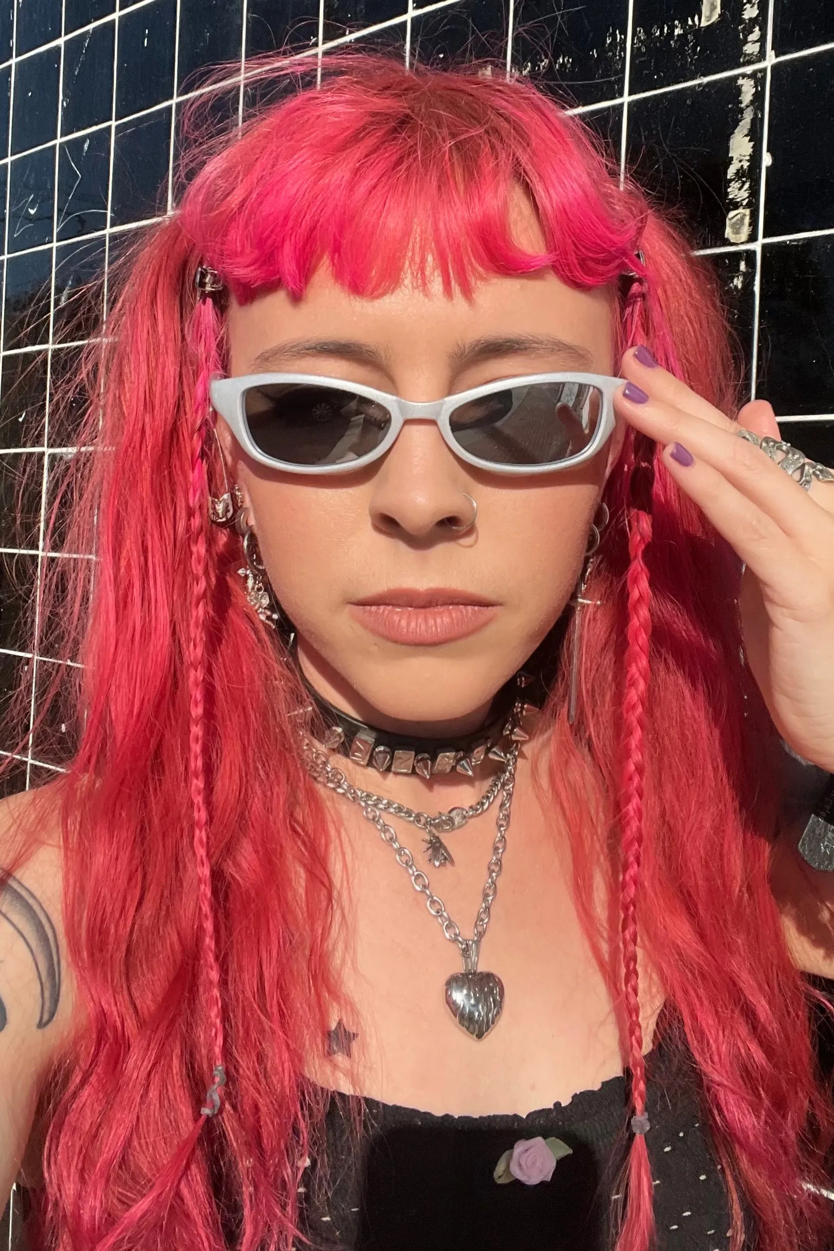 Cat Viper Silver Sunglasses