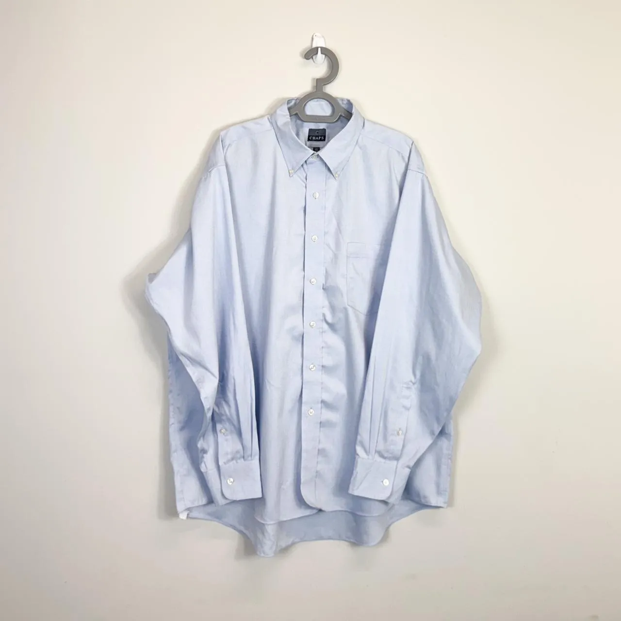 Chaps Shirt Mens XL Blue Collared Button Down