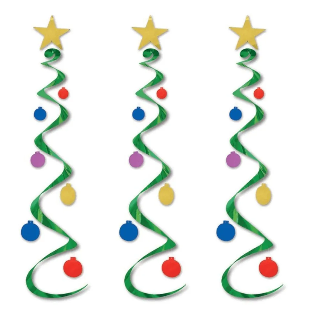 Christmas Tree Hanging Decorations Whirls
