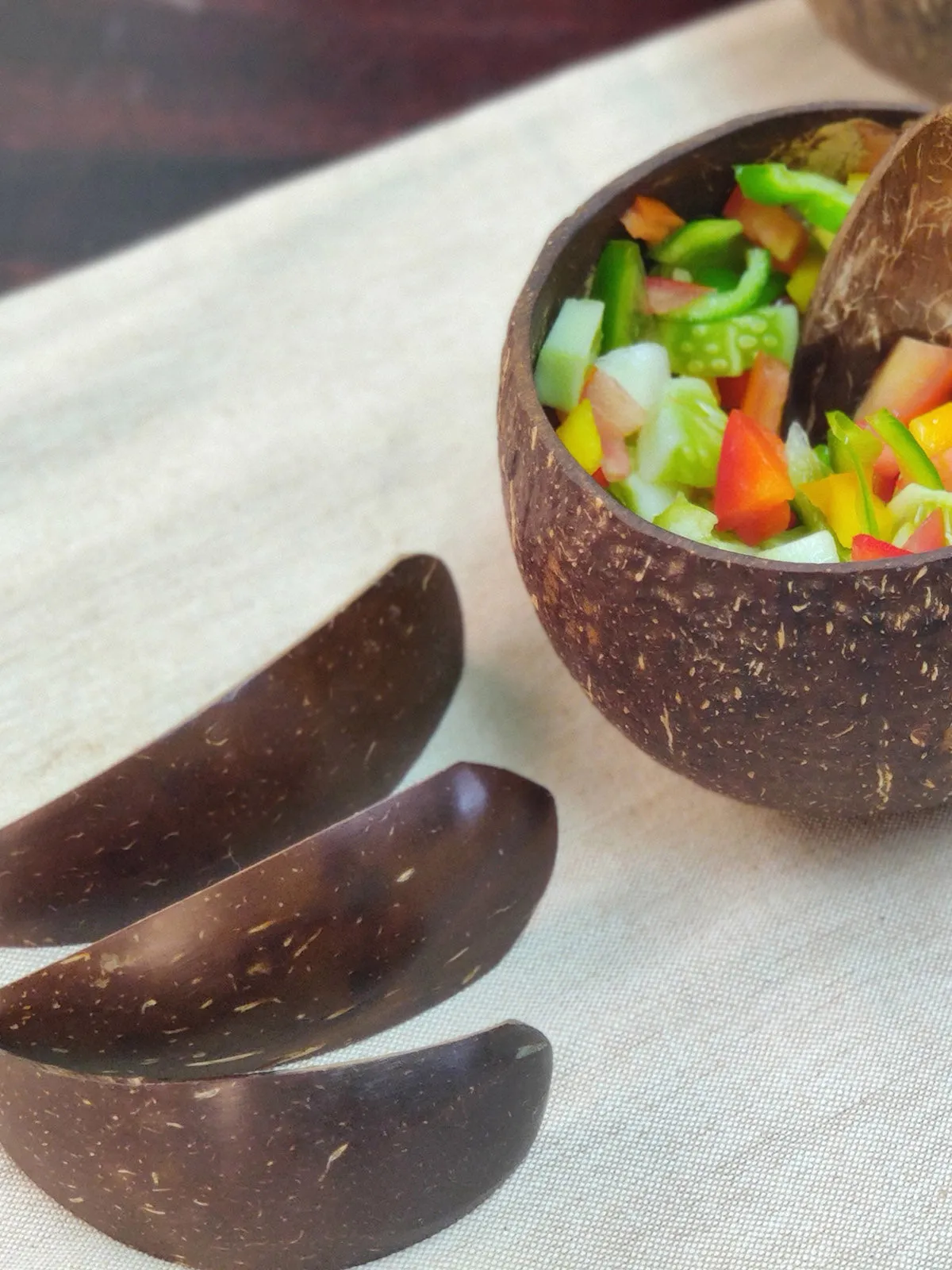 Coconut Shell Bowls Natural And Handcrafted Jumbo Bowl Set Of 4