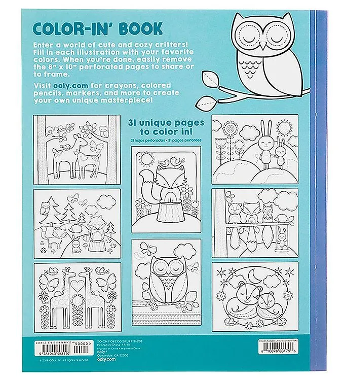 Colour-in Book ''Little Cozy Critters''
