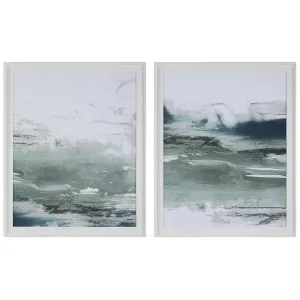 Emerald Daze Framed Canvas- Set of 2