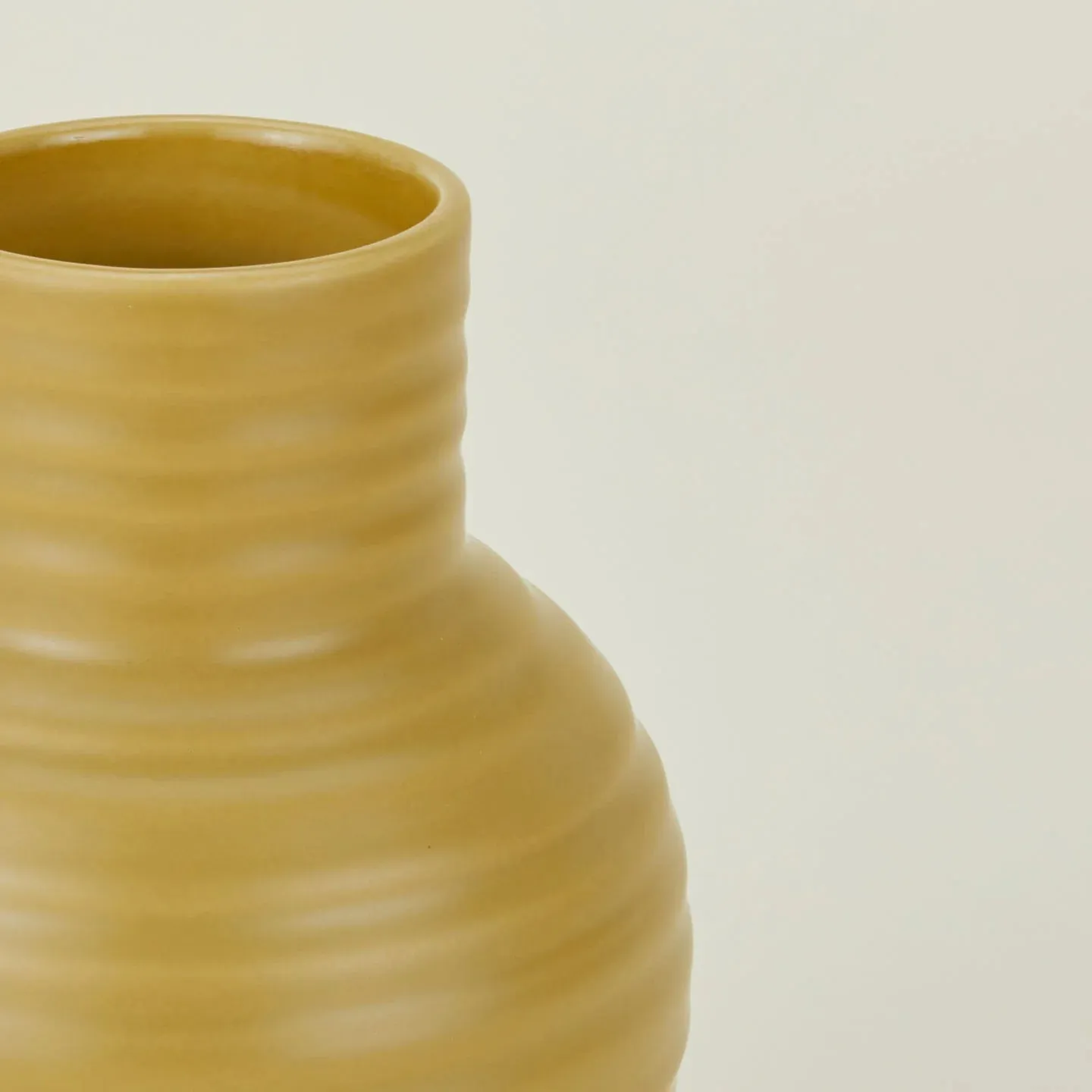 Essential Small Ceramic Vase (Mustard)