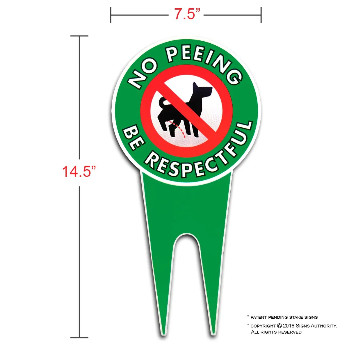Extra Large No Peeing Dog Sign  Dog Stake For Yard Pick Up After Your Dog Sign