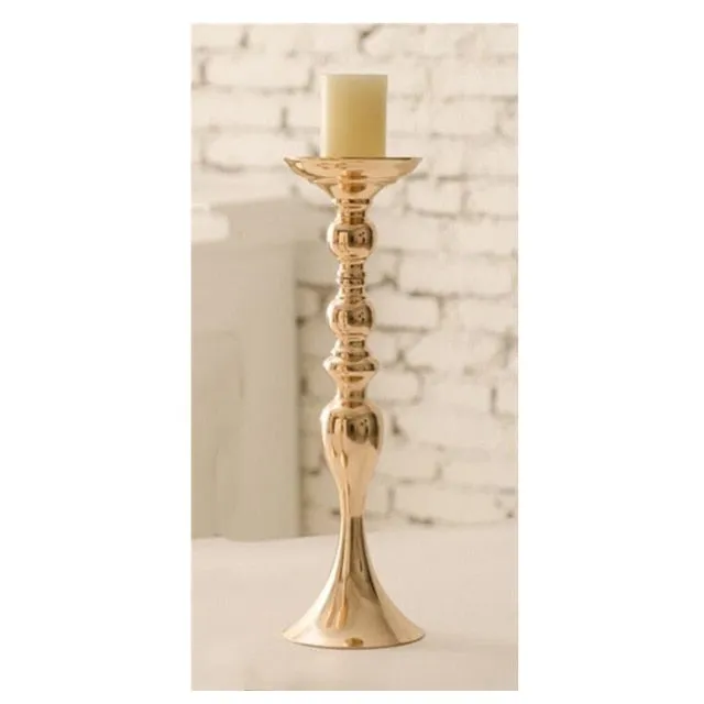 Gold Flower Vase To Be Used As Event Or Wedding Table Centerpiece