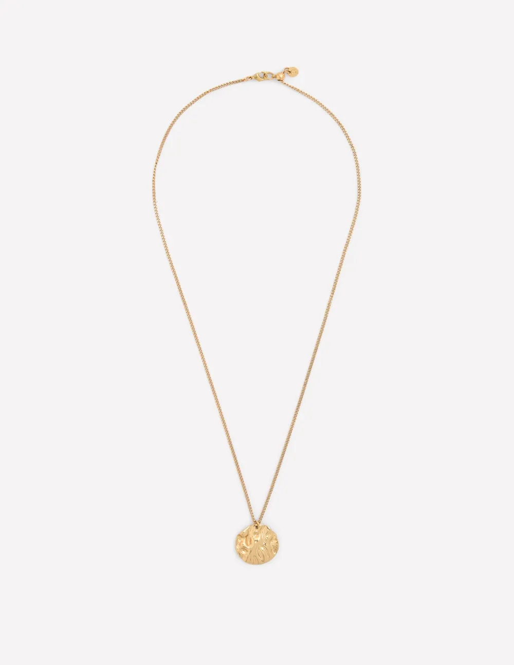 Hammered Penny Necklace-Gold