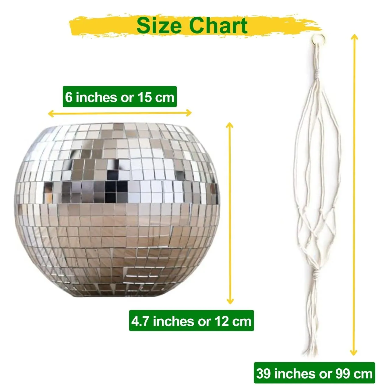 Hanging Disco Ball Glass Planter