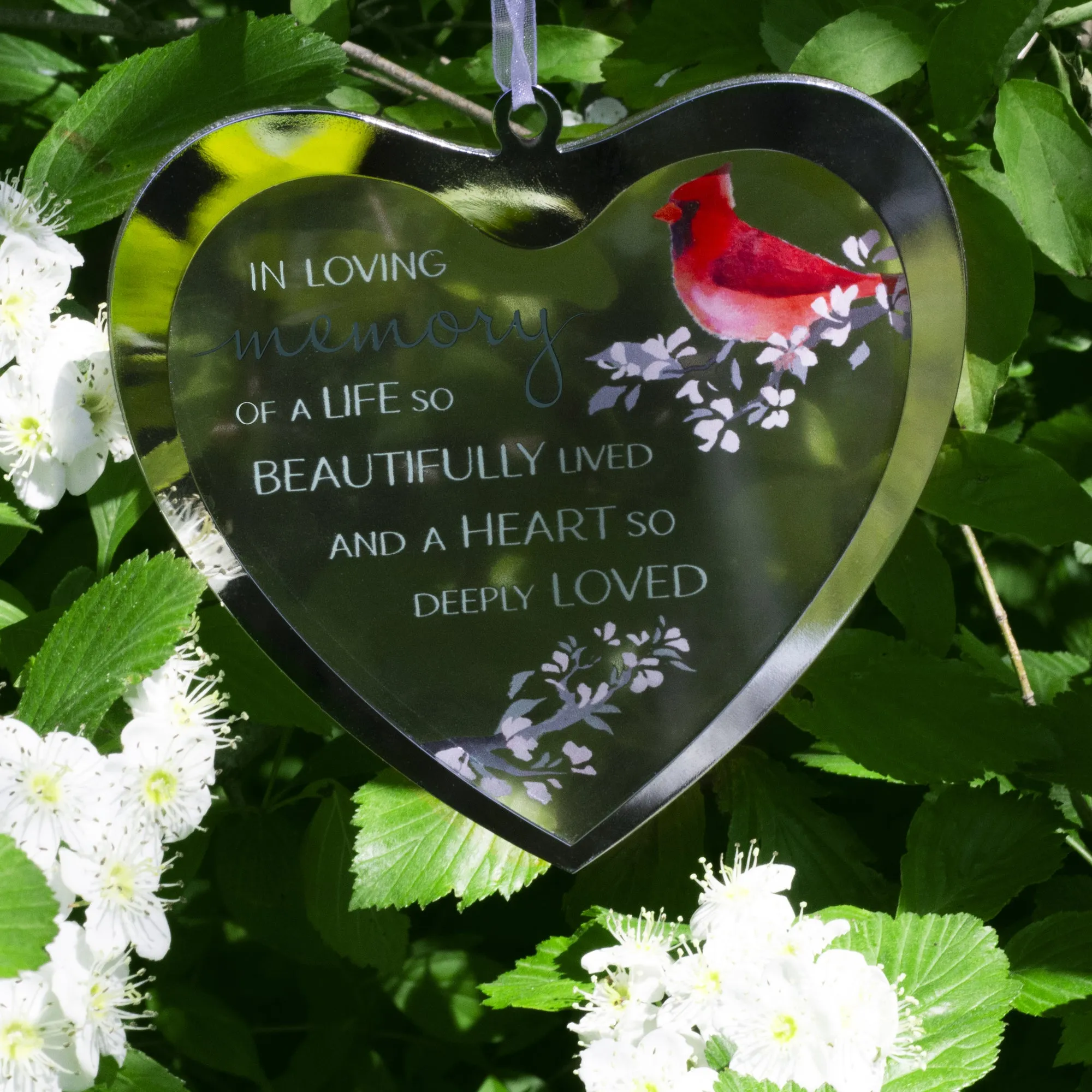 In Loving Memory 4.75" Mirrored Glass Ornament