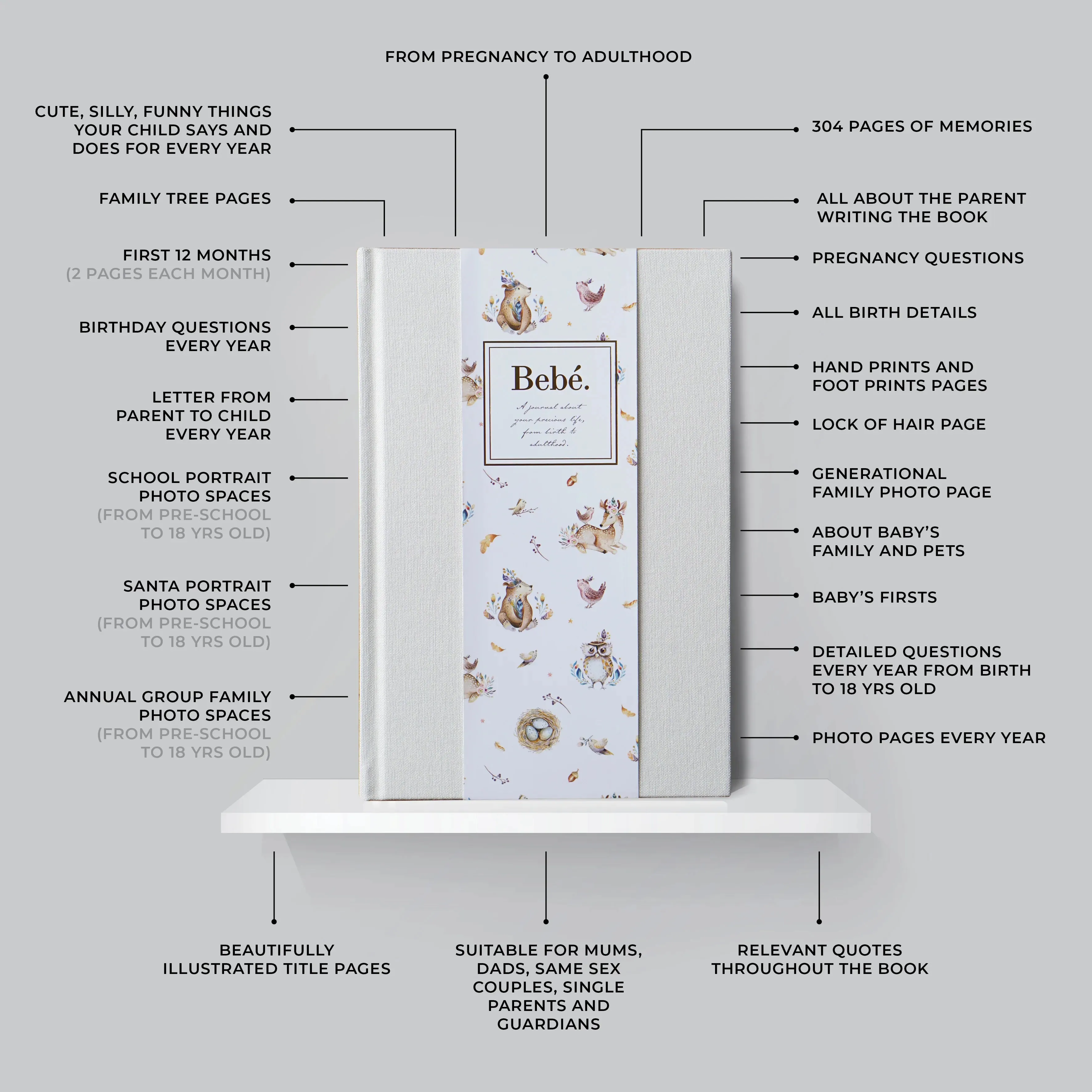 Keepsake Bebe Book Ivory