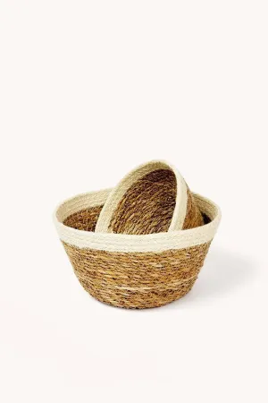 Korissa Savar Handwoven Jute & Seagrass Plant Bowls