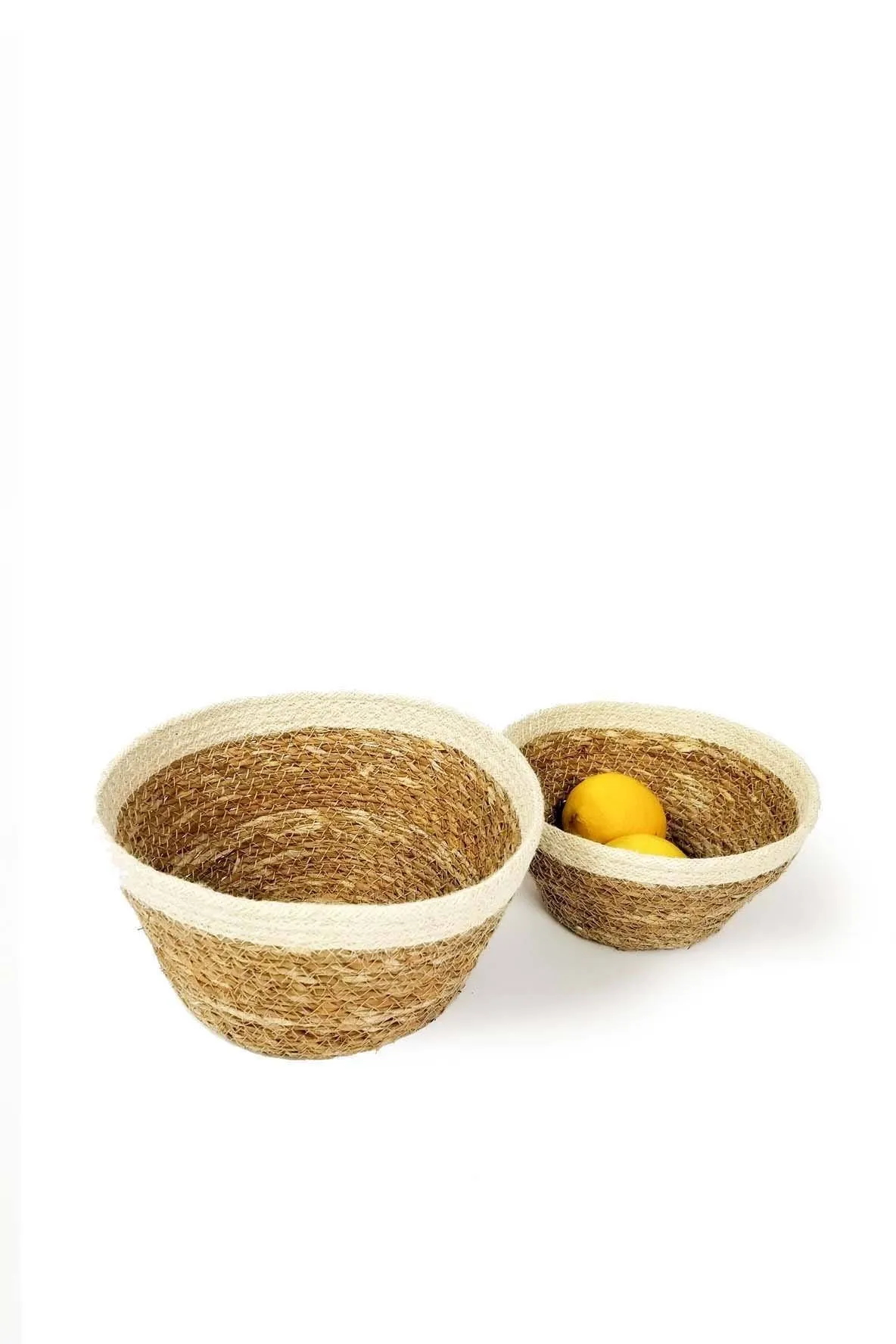 Korissa Savar Handwoven Jute & Seagrass Plant Bowls
