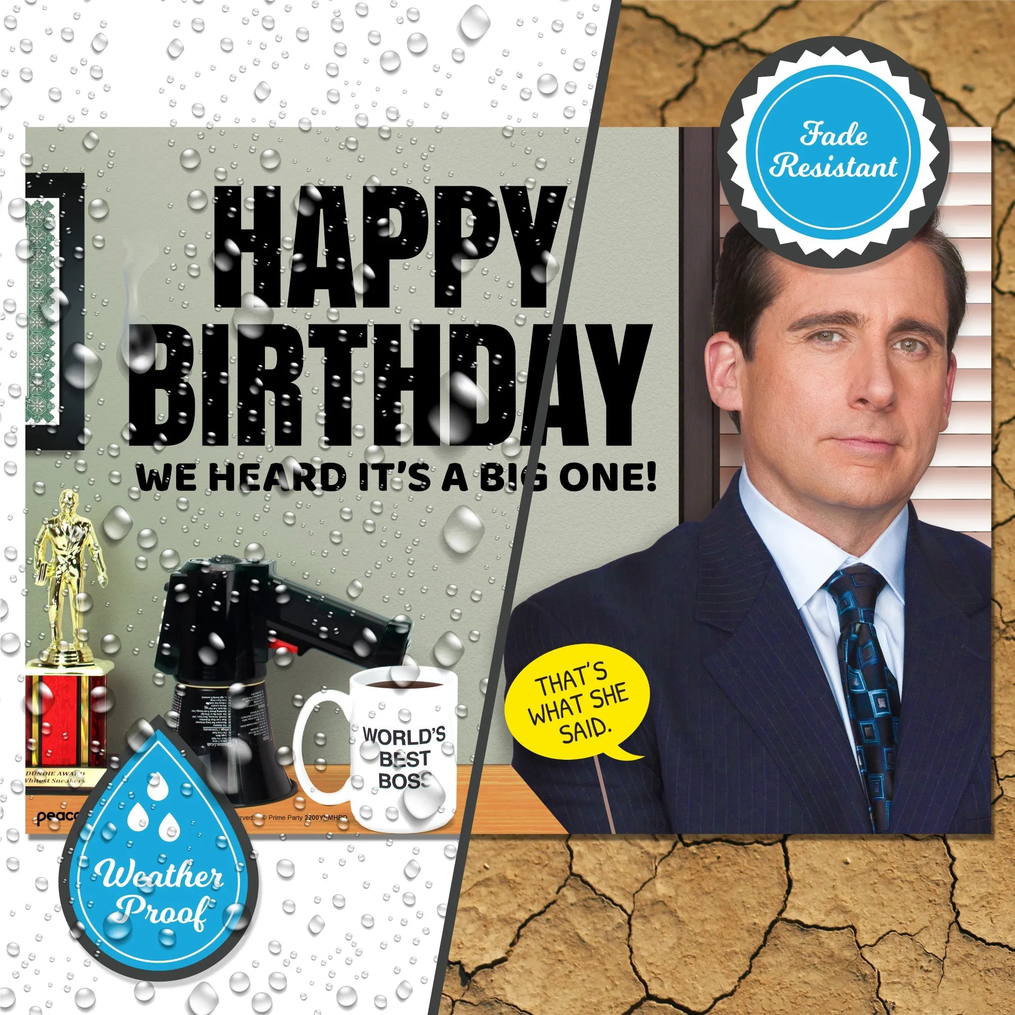 Michael Scott Happy Birthday Yard Sign, The Office