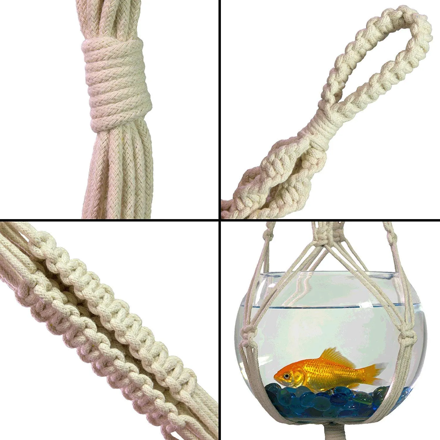 Minimalist Macrame Plant Hanger (Set of 5)
