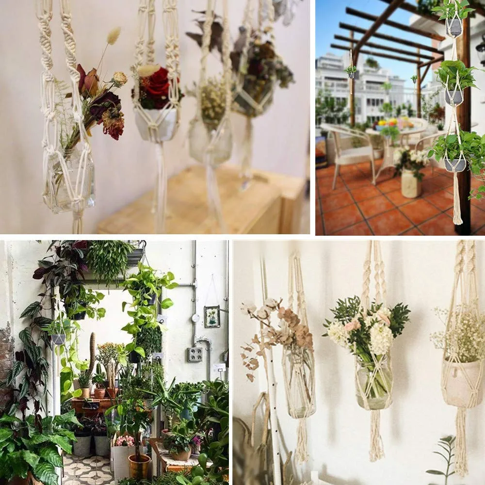 Minimalist Macrame Plant Hanger (Set of 5)