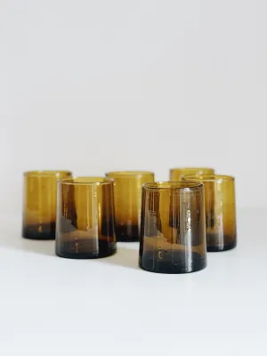 MOROCCAN CONE GLASSWARE - SMALL AMBER