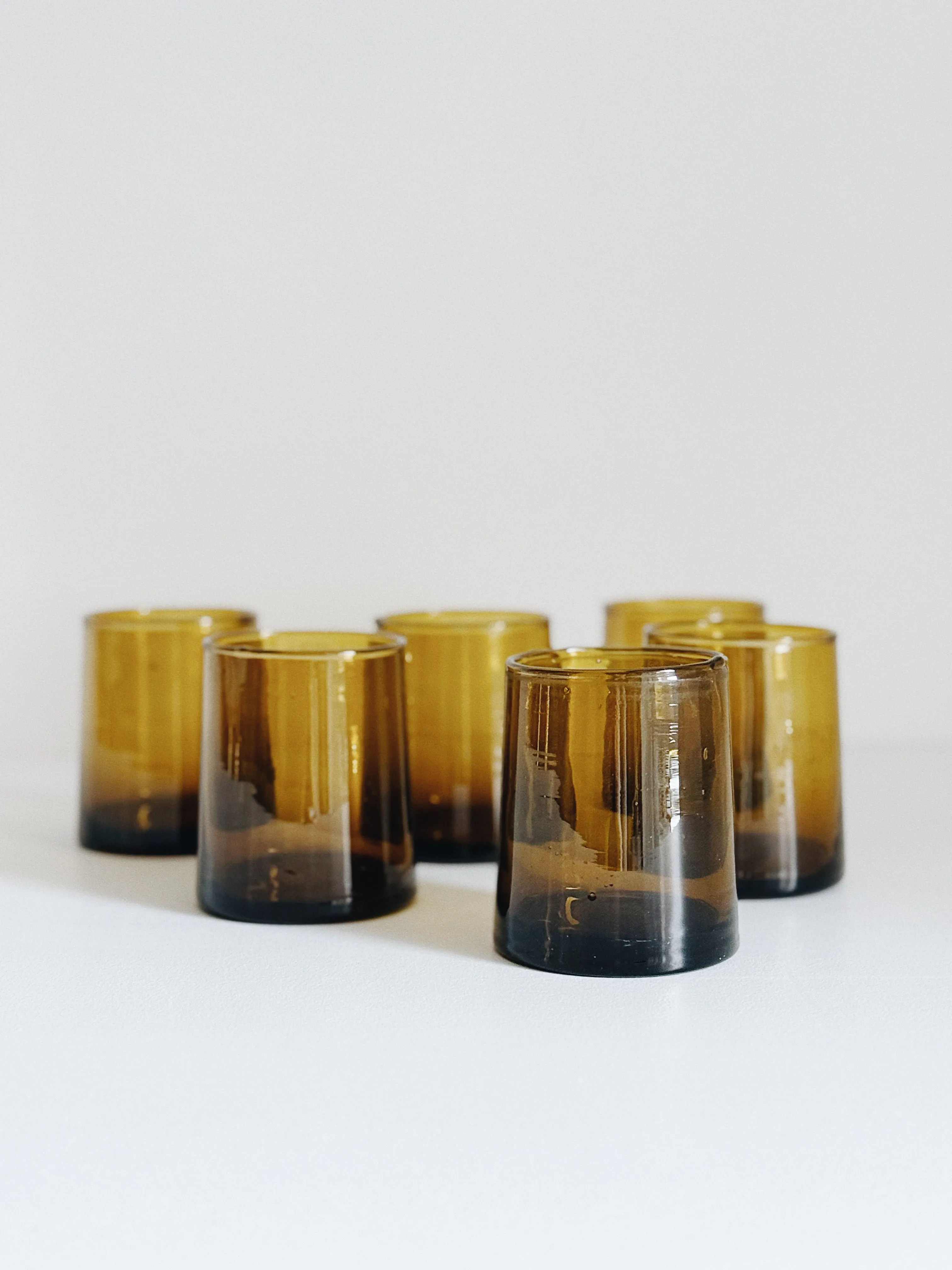 MOROCCAN CONE GLASSWARE - SMALL AMBER