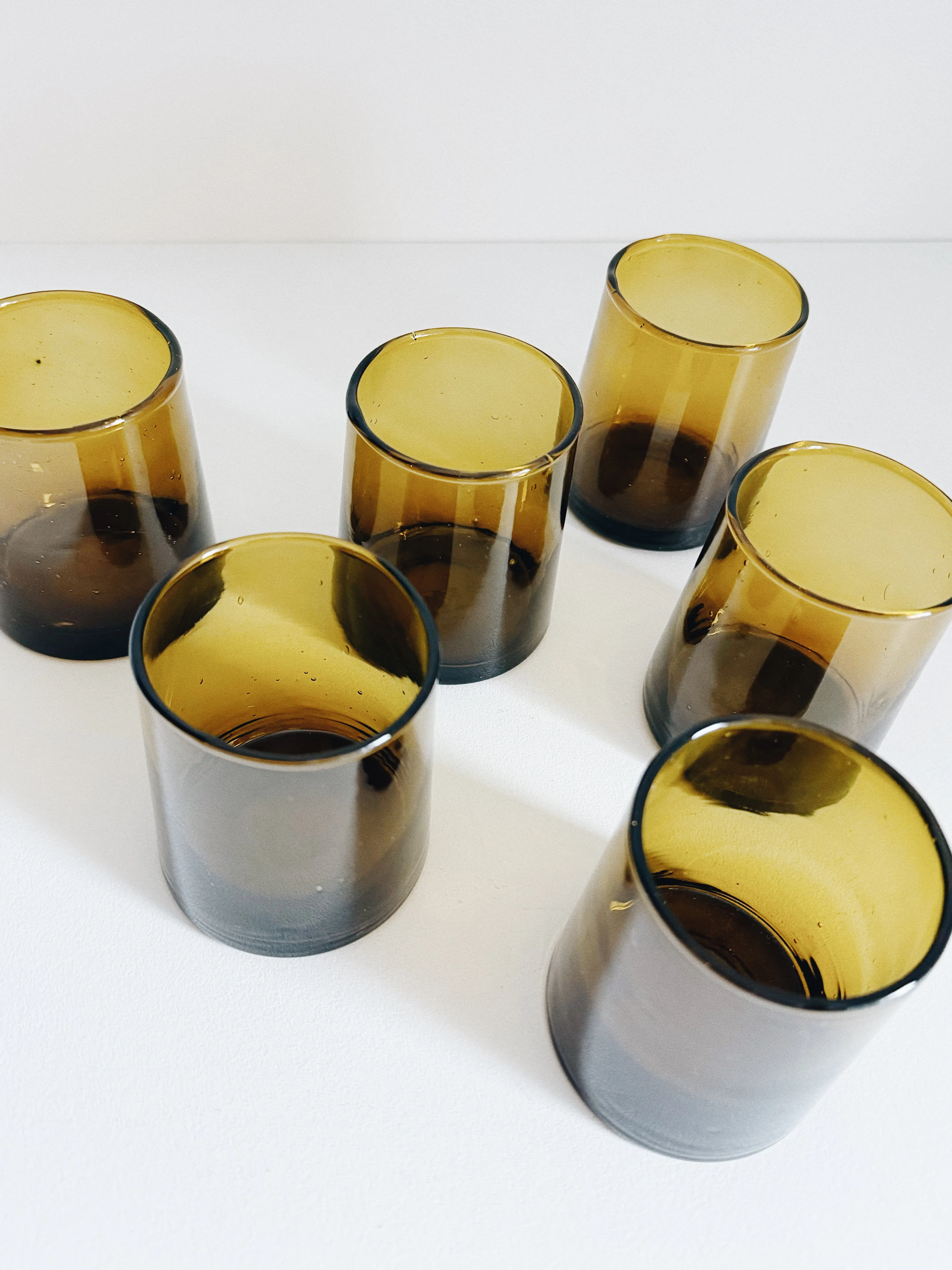 MOROCCAN CONE GLASSWARE - SMALL AMBER