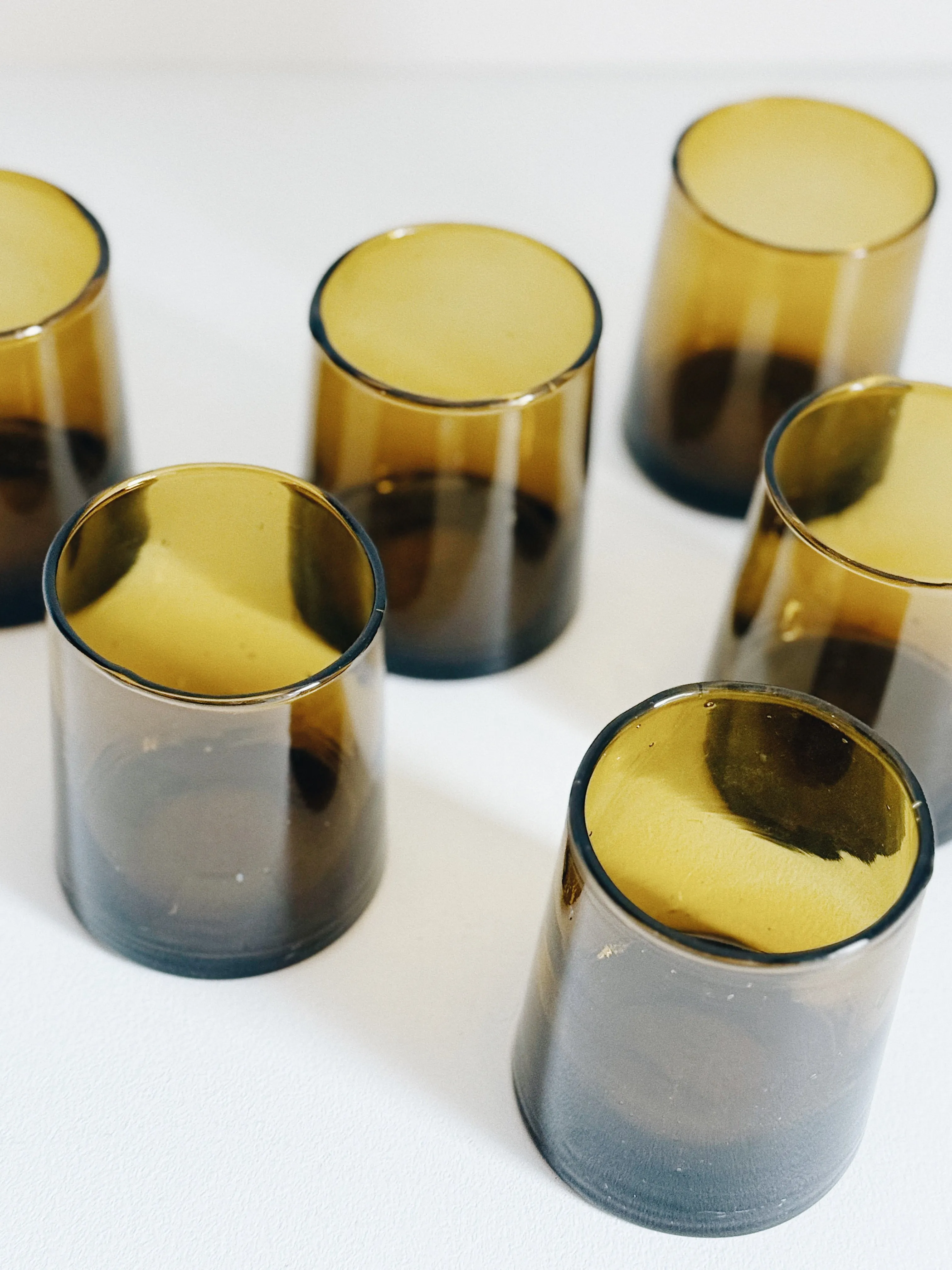 MOROCCAN CONE GLASSWARE - SMALL AMBER