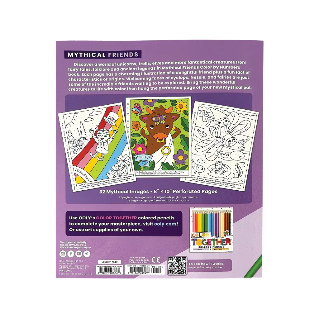 Mythical Friends Color By Number Coloring Book