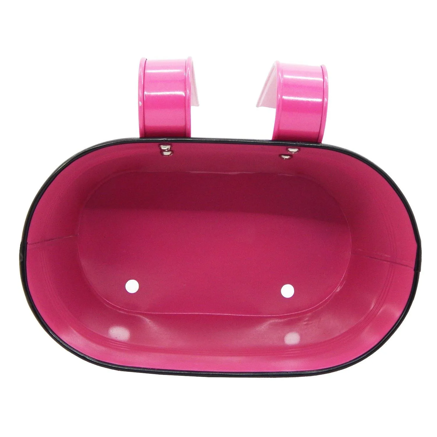 Oval Pink/Black 10" Balcony Railing Planter