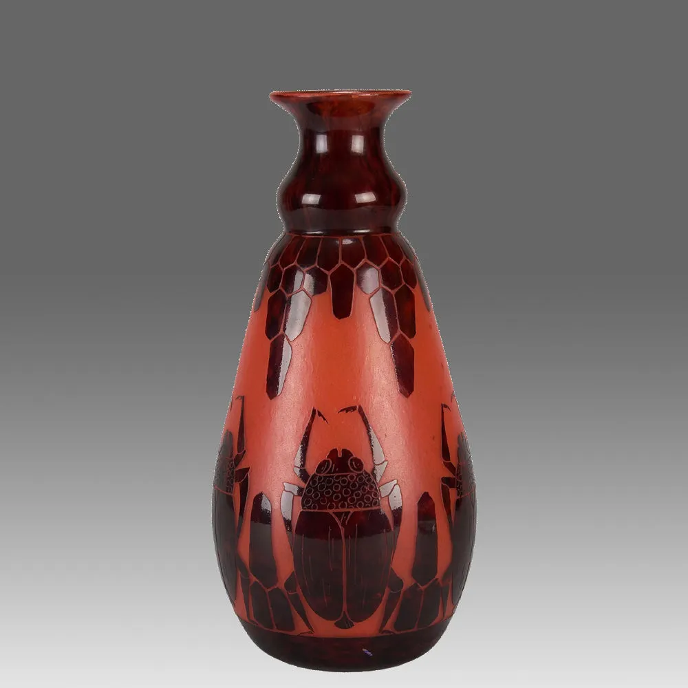 "Scarab Vase" by Le Verre Francais