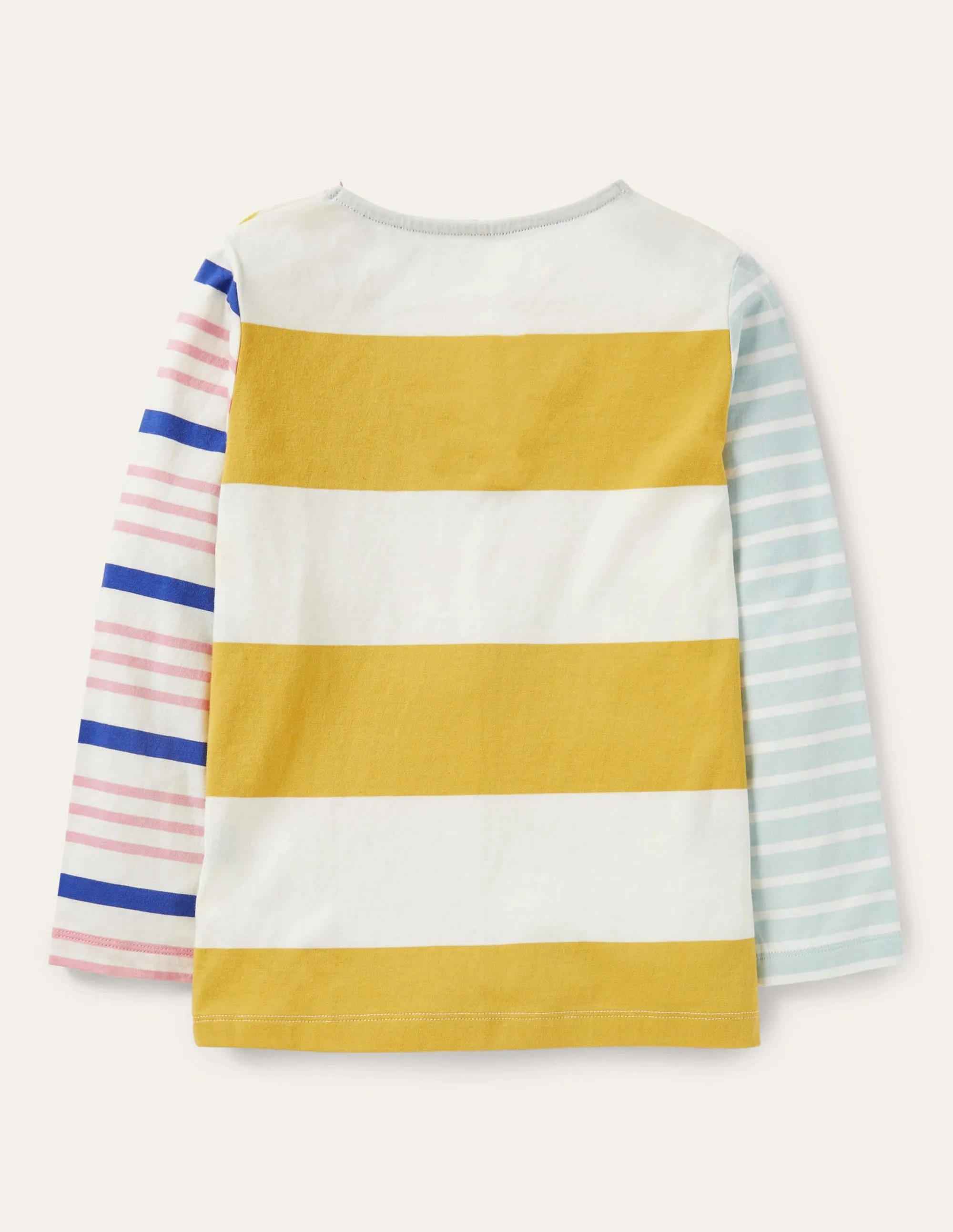 Repurposed Breton T-shirt-Rainbow Multi