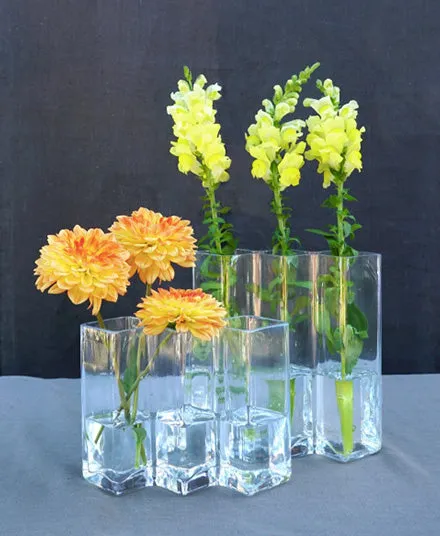Row Vase, 3 Chambers High and Low