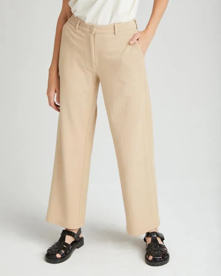Rustic Wide Leg Trousers (Natural)