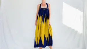 Silk Halter Dress. Repurposed Sari