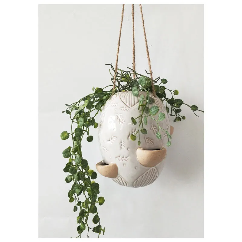 Tara Hanging Planter - White