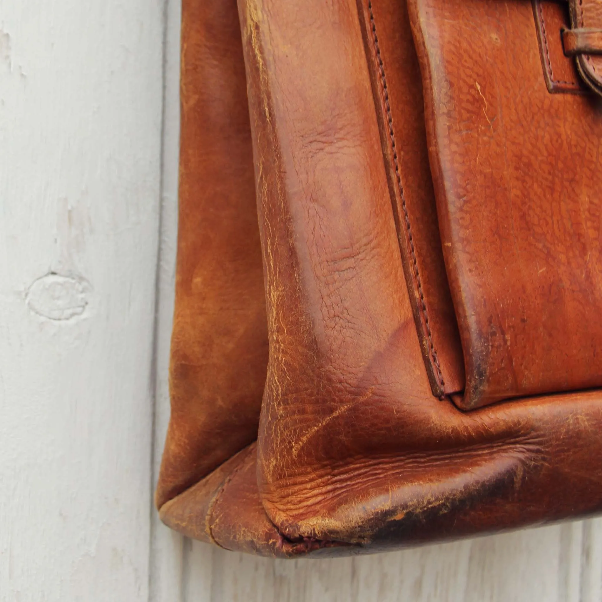 Vintage 70's Leather Tote