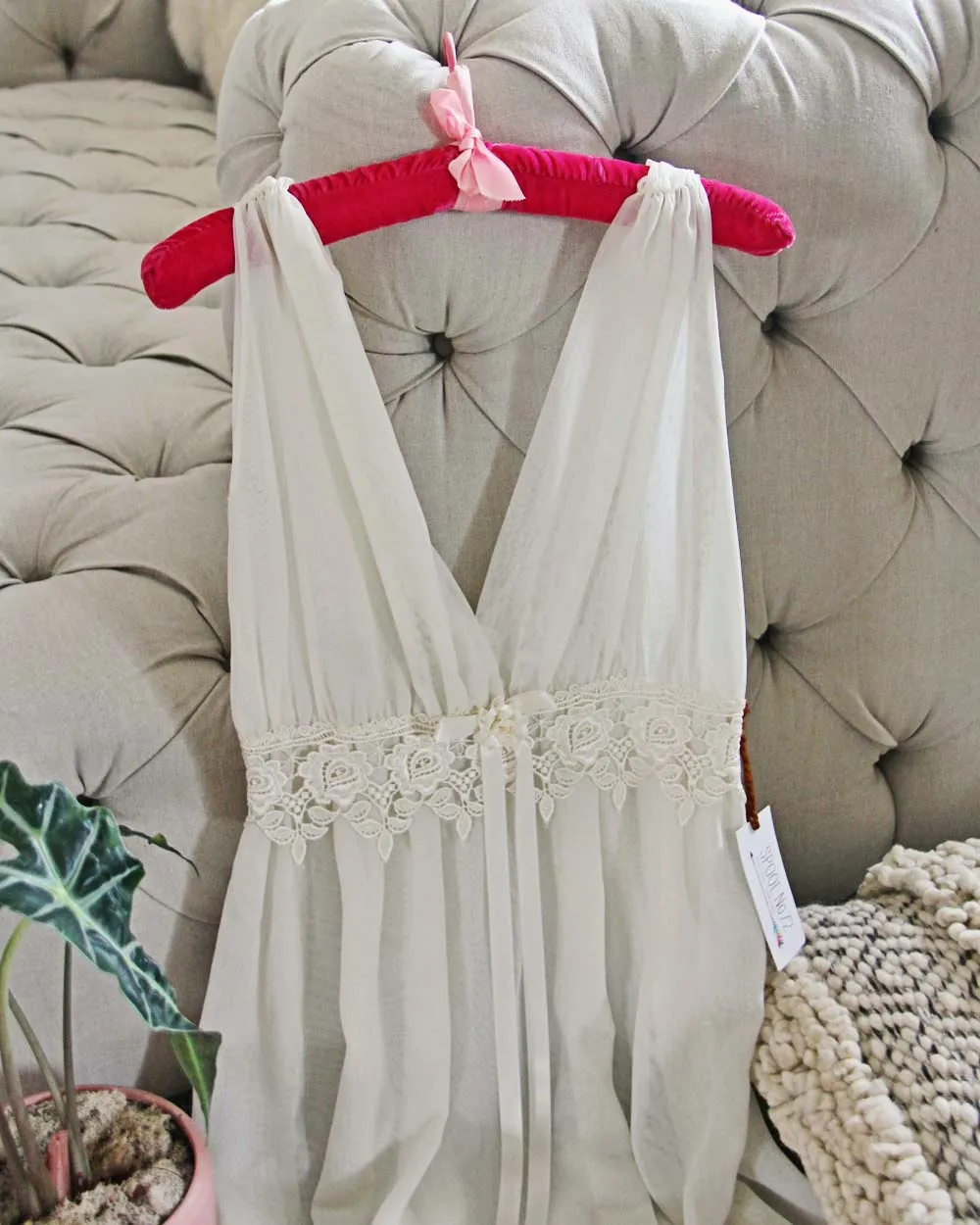 Vintage Chiffon & Lace Nightgown