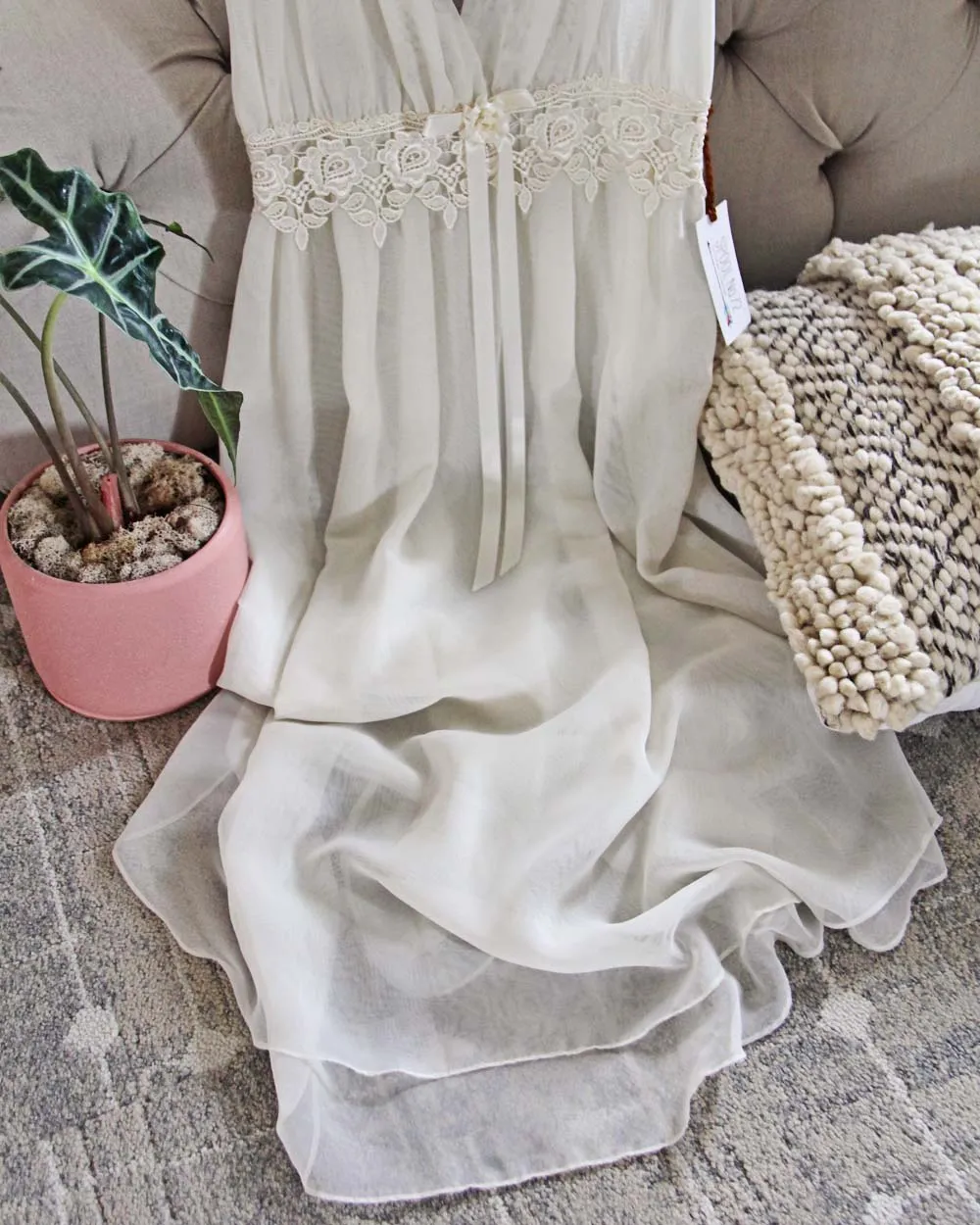 Vintage Chiffon & Lace Nightgown