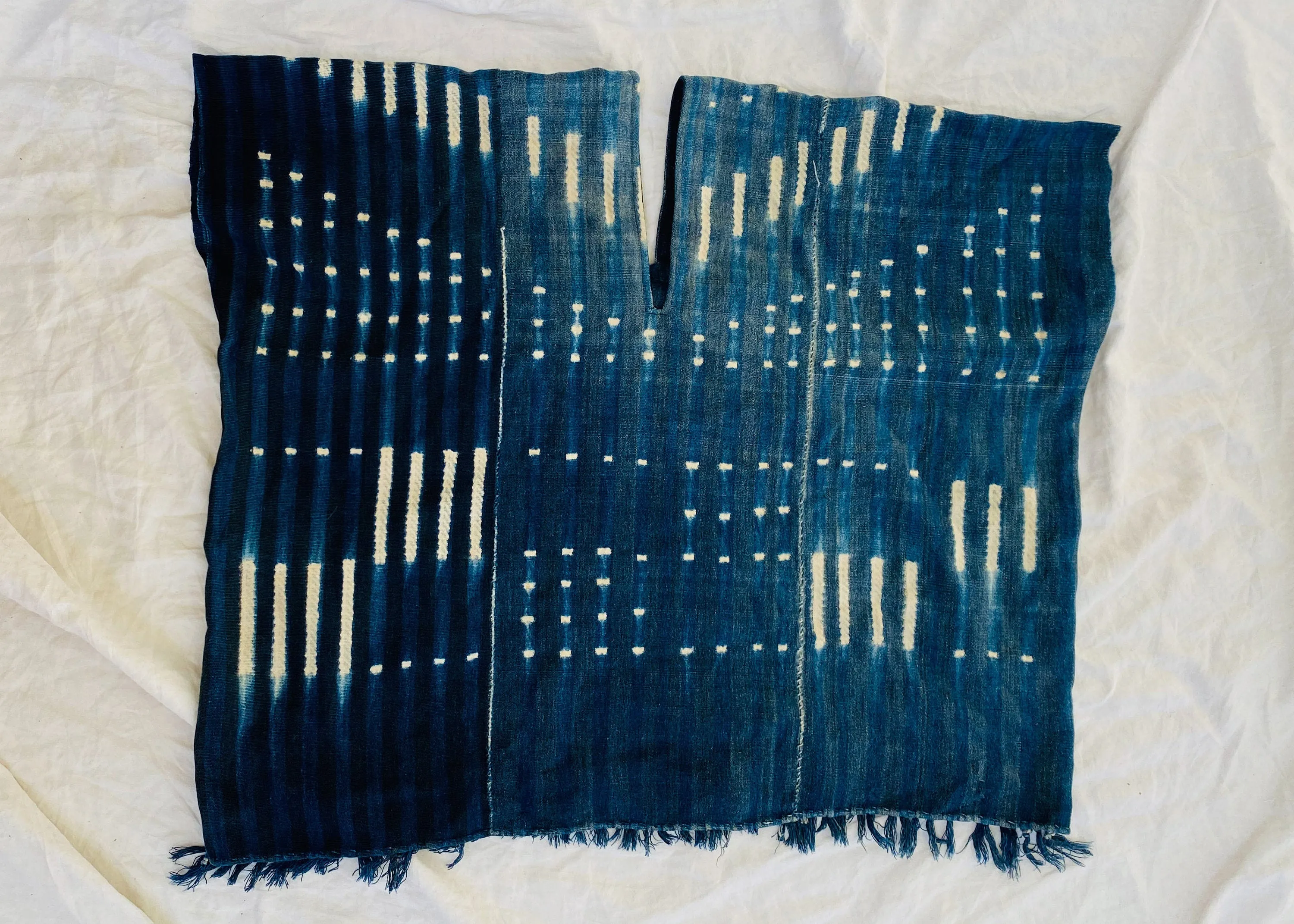 Vintage Indigo Blouse. Repurposed African Cloth. Mali