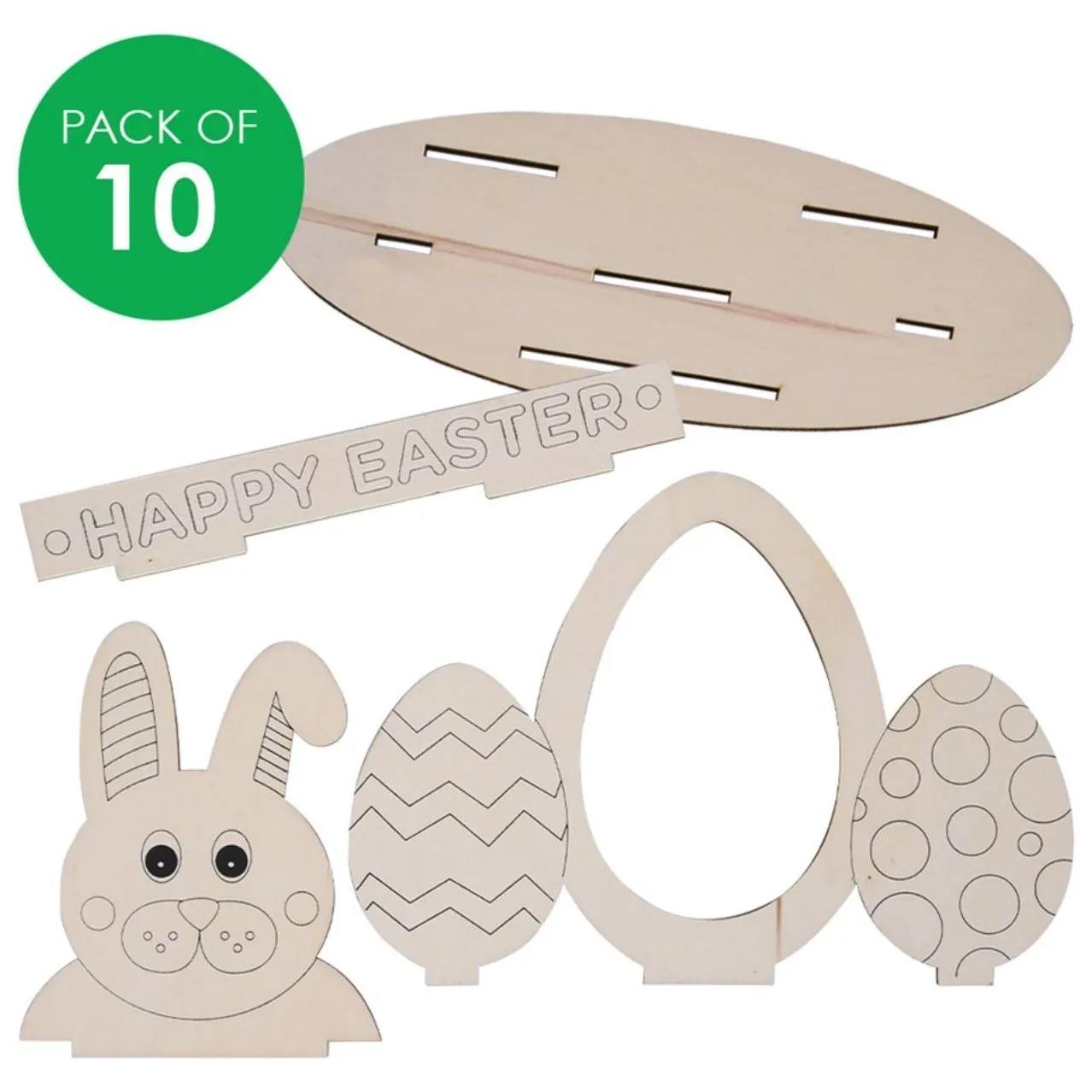 Wooden Easter Dioramas - Pack of 10
