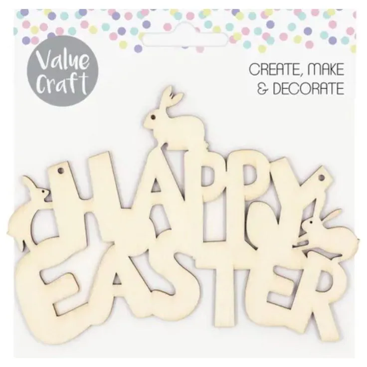 Wooden Happy Easter Sign
